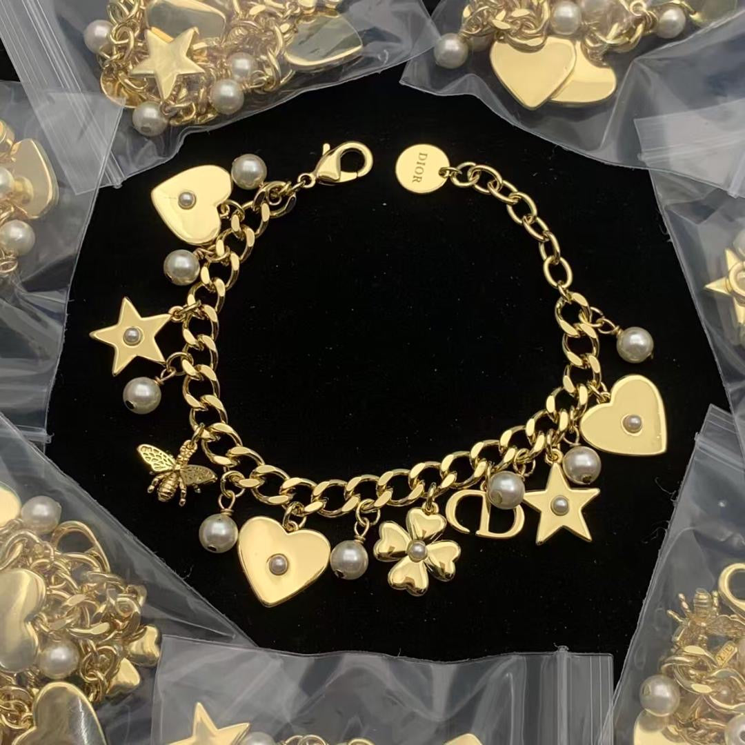 Multi Charm Gold Luxury Bracelet