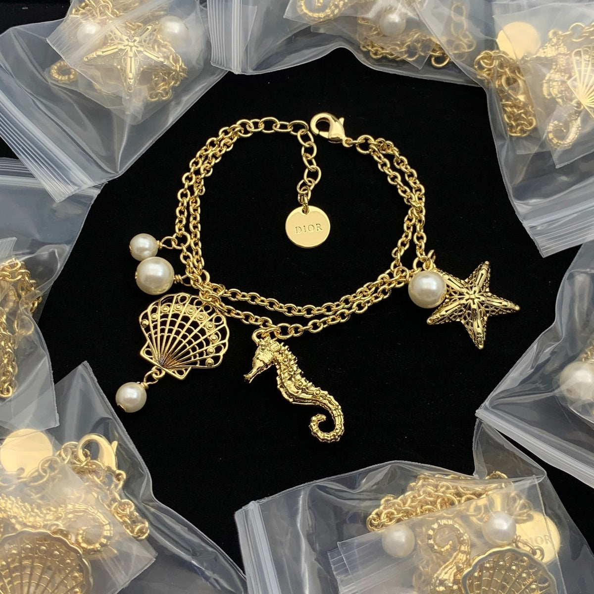 Ocean Charm Double-Layer Bracelet