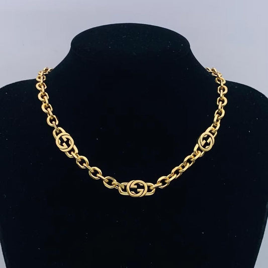 Luxury Designer Inspired Chunky Gold Chain Necklace