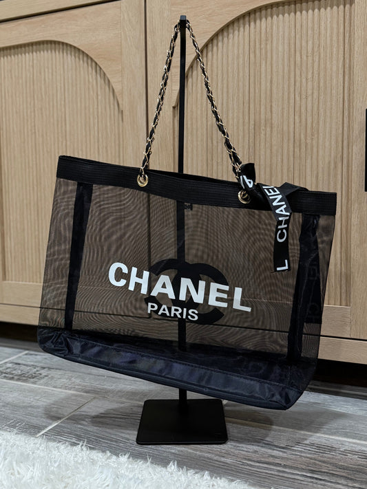 Gorgeous Chic Sheer Logo Tote Bag