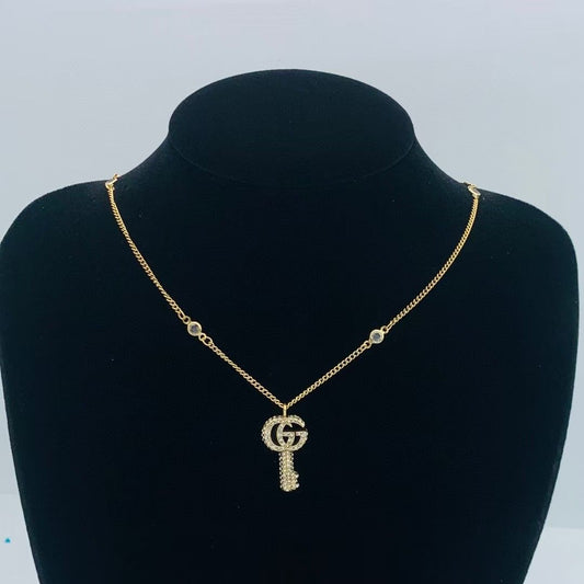 Dazzling Key Pendant Necklace