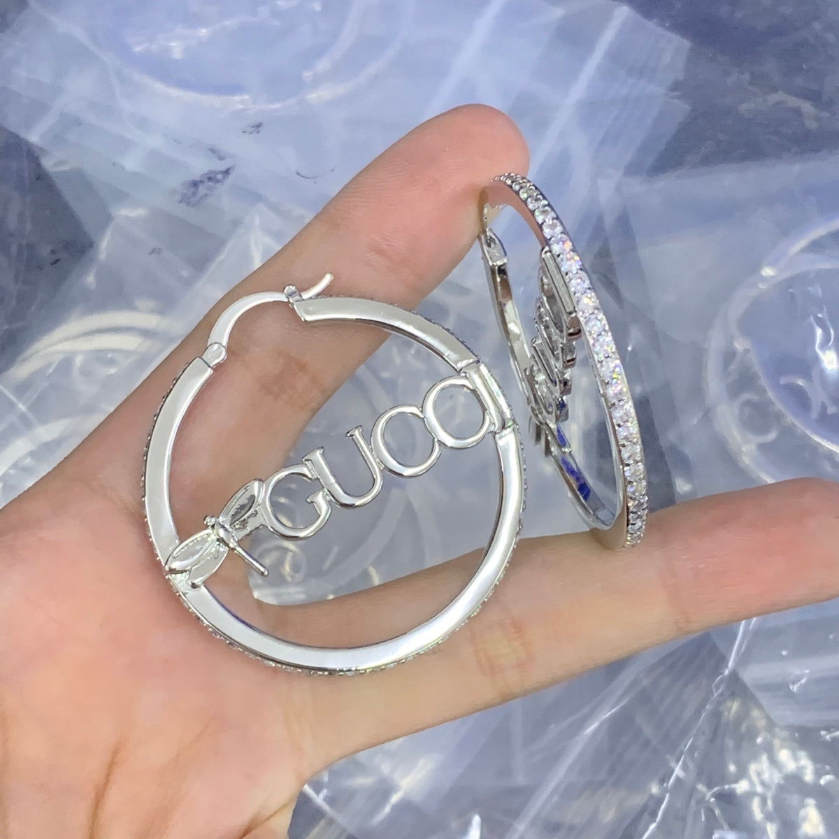 Gorgeous Diamond Letter Hoops