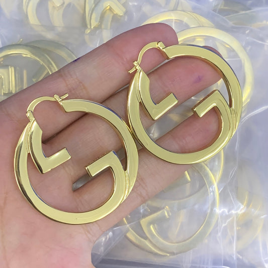 Modern Contemporary Gold Hoops
