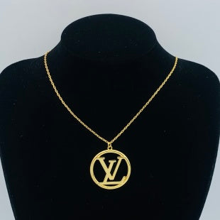 Designer Inspired Classic Round Charm Necklace