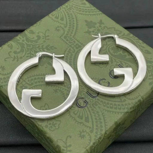 Chic Oversized Interwoven Design Hoop Earrings